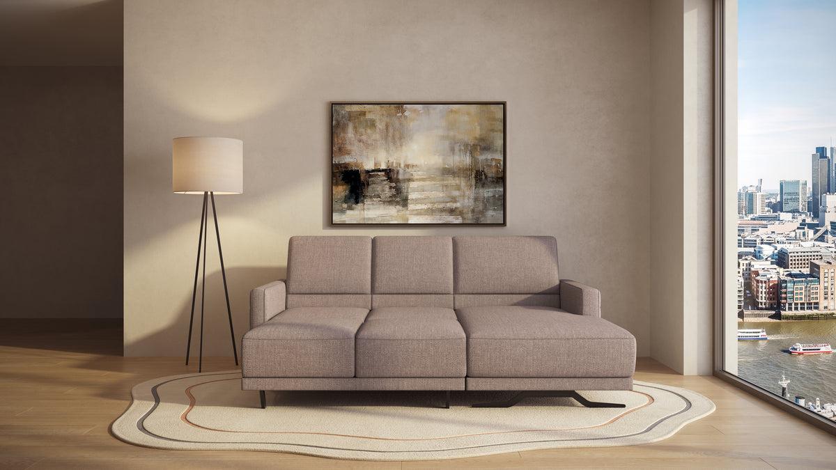 Idia 2 Seater Chaise Sofa Bed with Storage