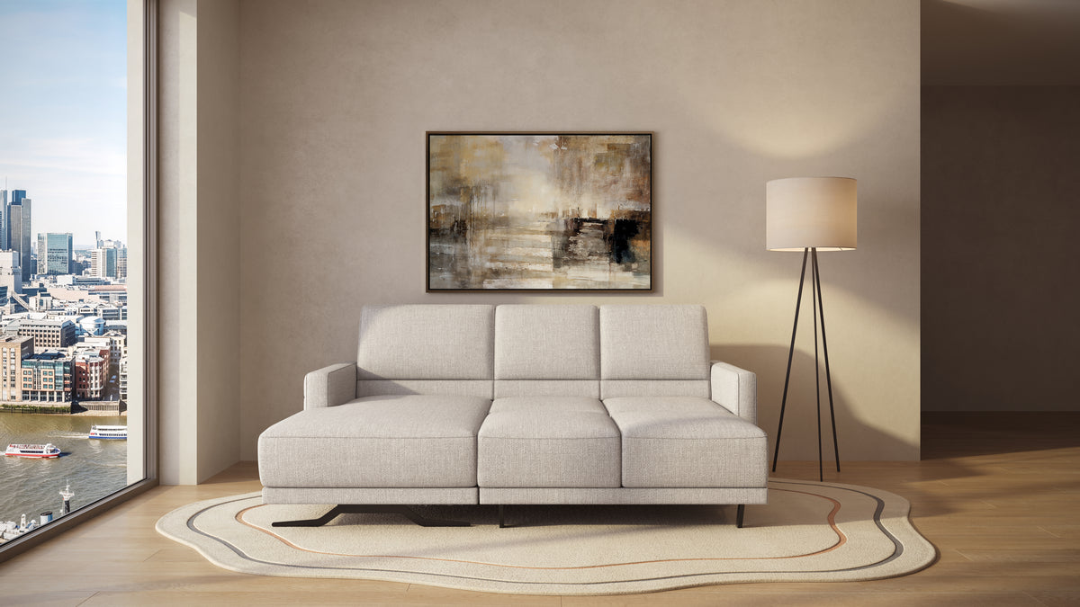 Idia 2 Seater Chaise Sofa Bed with Storage