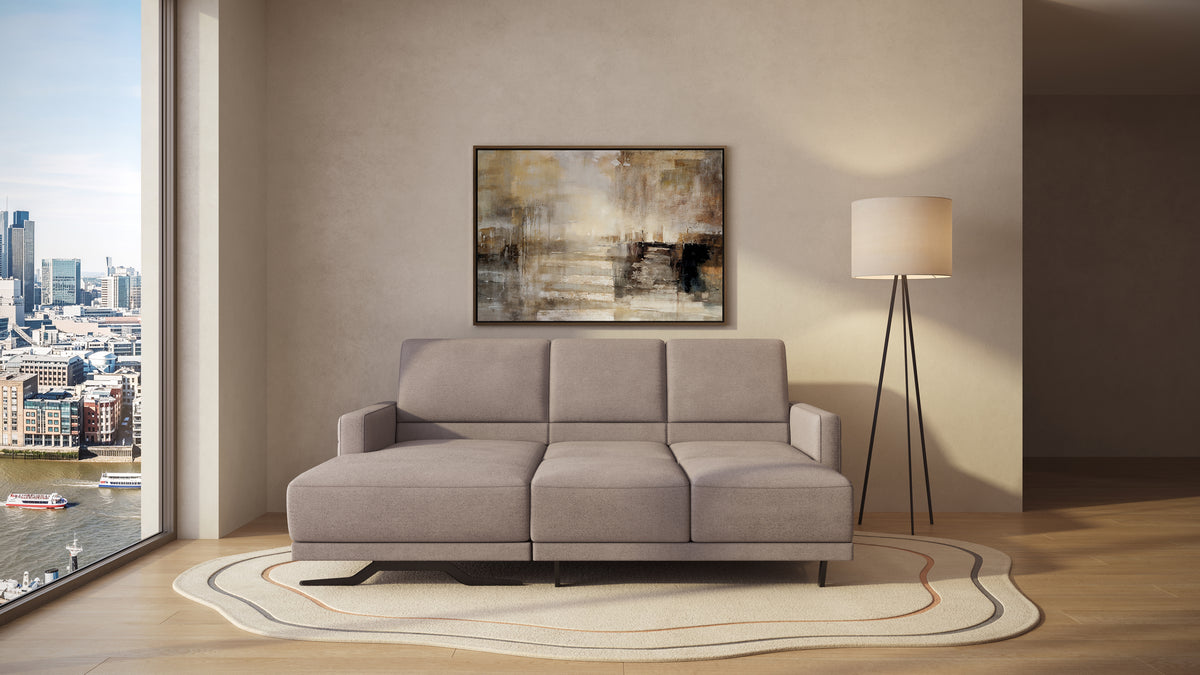 Idia 2 Seater Chaise Sofa Bed with Storage