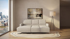 Idia 2 Seater Chaise Sofa Bed with Storage