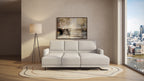 Idia 2 Seater Chaise Sofa Bed with Storage