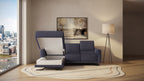 Idia 2 Seater Chaise Sofa Bed with Storage