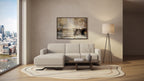 Idia 2 Seater Chaise Sofa Bed with Storage