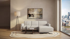Idia 2 Seater Chaise Sofa Bed with Storage