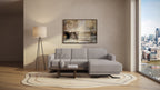 Idia 2 Seater Chaise Sofa Bed with Storage