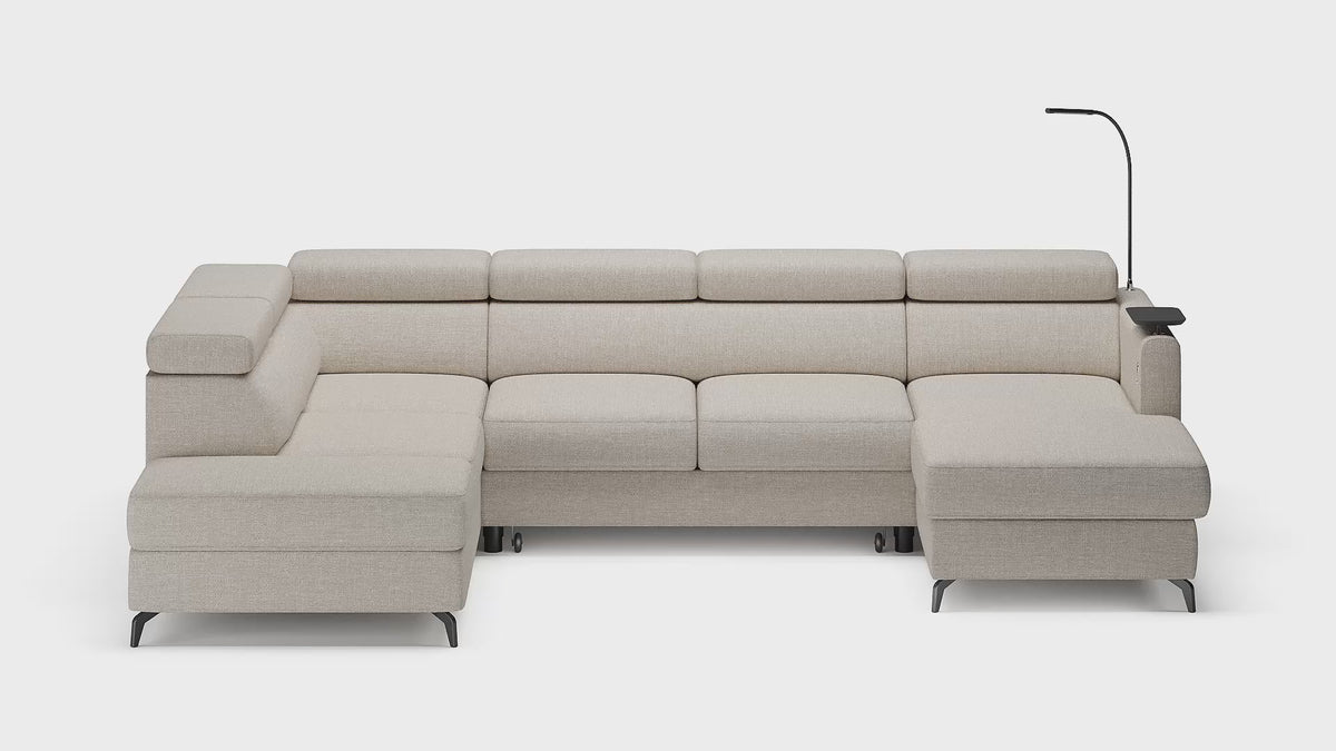 Claire Corner Sofa Bed with Chaise & Storage