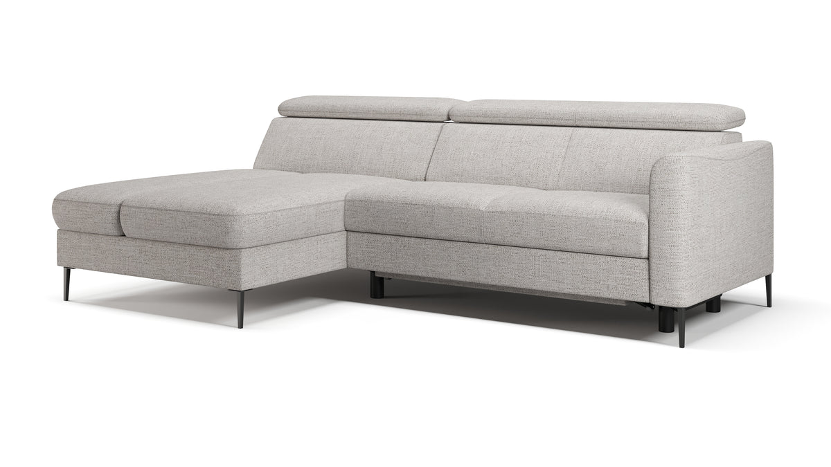Zeme Chaise 2 Seater Sofa Bed with Storage