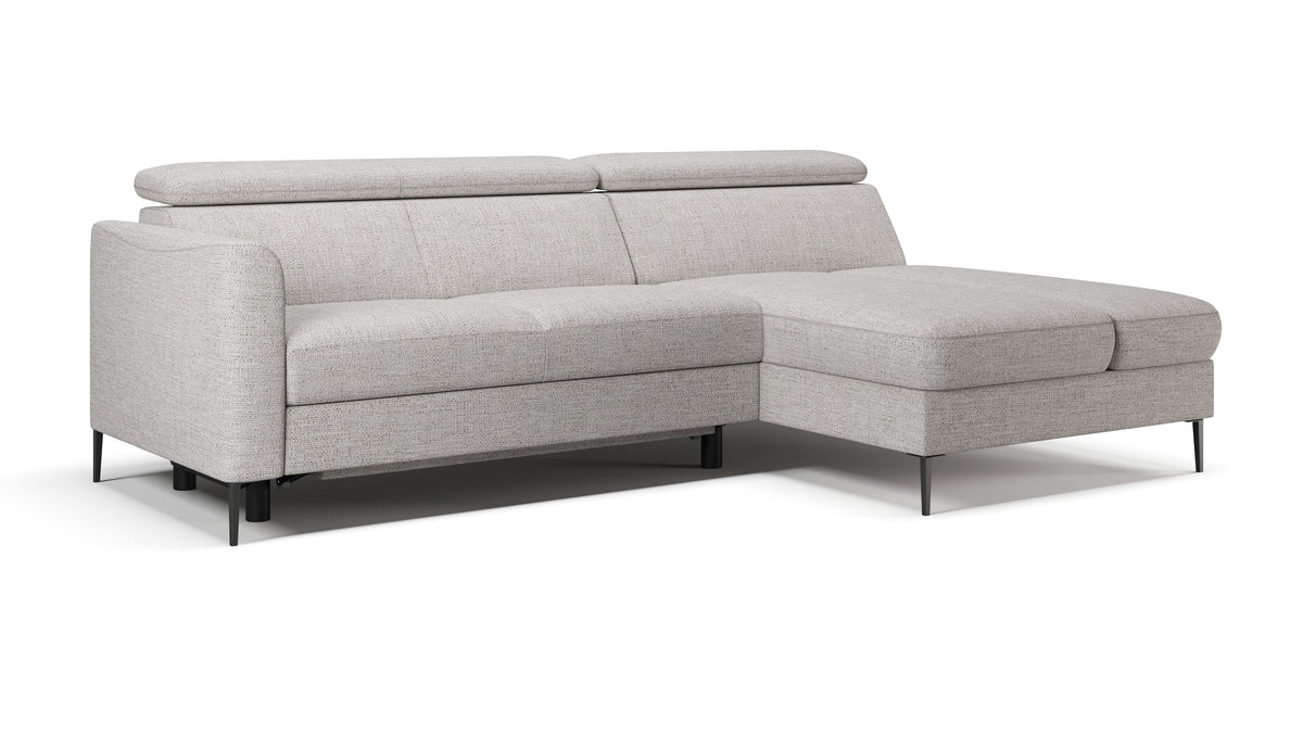 Zeme Chaise 2 Seater Sofa Bed with Storage