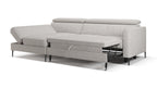 Zeme Chaise 2 Seater Sofa Bed with Storage