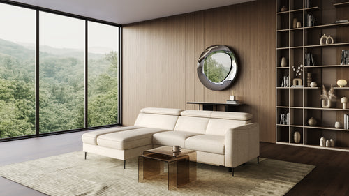 Zeme Chaise 2 Seater Sofa Bed with Storage