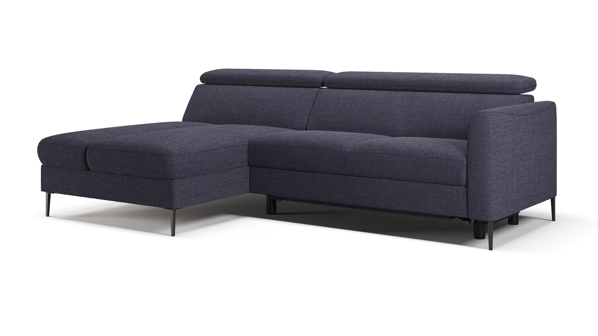 Zeme Chaise 2 Seater Sofa Bed with Storage