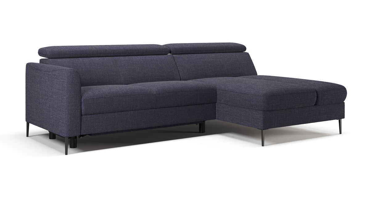 Zeme Chaise 2 Seater Sofa Bed with Storage