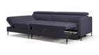Zeme Chaise 2 Seater Sofa Bed with Storage