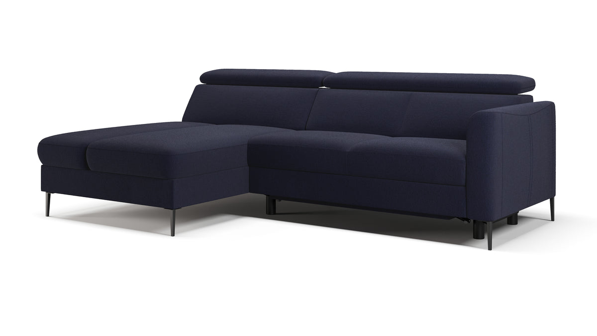 Zeme Chaise 2 Seater Sofa Bed with Storage