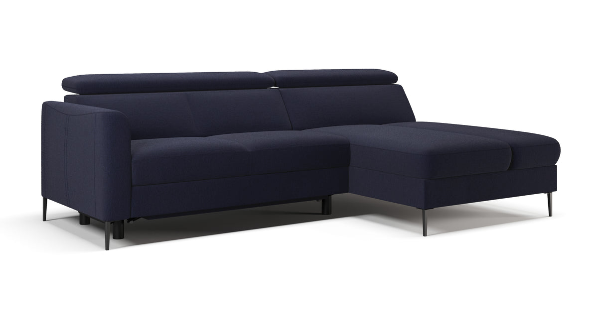 Zeme Chaise 2 Seater Sofa Bed with Storage