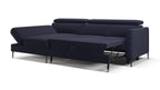 Zeme Chaise 2 Seater Sofa Bed with Storage