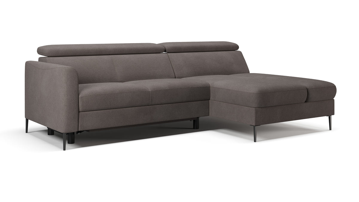 Zeme Chaise 2 Seater Sofa Bed with Storage