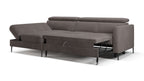 Zeme Chaise 2 Seater Sofa Bed with Storage