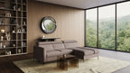 Zeme Chaise 2 Seater Sofa Bed with Storage