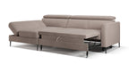 Zeme Chaise 2 Seater Sofa Bed with Storage