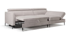 Zeme Chaise 2 Seater Sofa Bed with Storage