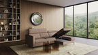 Zeme Chaise 2 Seater Sofa Bed with Storage