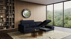 Zeme Chaise 2 Seater Sofa Bed with Storage