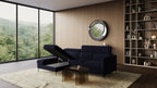 Zeme Chaise 2 Seater Sofa Bed with Storage