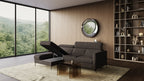 Zeme Chaise 2 Seater Sofa Bed with Storage