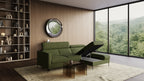 Zeme Chaise 2 Seater Sofa Bed with Storage