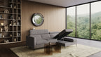 Zeme Chaise 2 Seater Sofa Bed with Storage