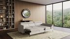 Zeme Chaise 2 Seater Sofa Bed with Storage