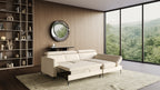 Zeme Chaise 2 Seater Sofa Bed with Storage