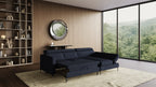 Zeme Chaise 2 Seater Sofa Bed with Storage
