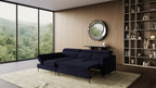Zeme Chaise 2 Seater Sofa Bed with Storage