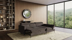 Zeme Chaise 2 Seater Sofa Bed with Storage
