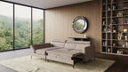 Zeme Chaise 2 Seater Sofa Bed with Storage