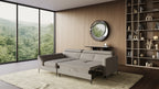 Zeme Chaise 2 Seater Sofa Bed with Storage