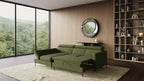 Zeme Chaise 2 Seater Sofa Bed with Storage