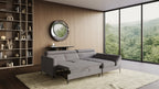 Zeme Chaise 2 Seater Sofa Bed with Storage