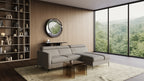 Zeme Chaise 2 Seater Sofa Bed with Storage