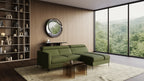 Zeme Chaise 2 Seater Sofa Bed with Storage