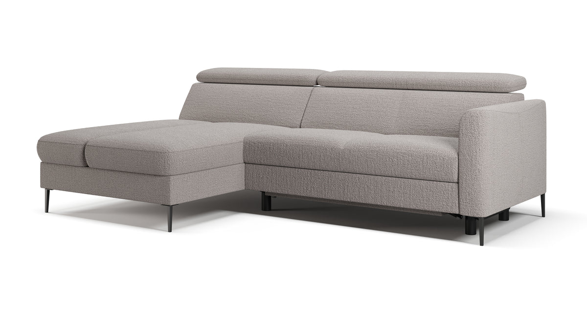 Zeme Chaise 2 Seater Sofa Bed with Storage