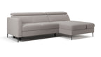 Zeme Chaise 2 Seater Sofa Bed with Storage