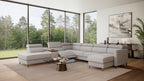 Zuwa Corner Sofa Bed with Recliner & Mini Bar