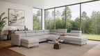 Zuwa Corner Sofa Bed with Recliner & Mini Bar