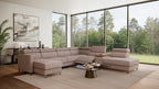 Zuwa Corner Sofa Bed with Recliner & Mini Bar