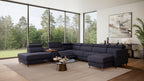 Zuwa Corner Sofa Bed with Recliner & Mini Bar