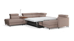 Zuwa Corner Sofa Bed with Recliner & Mini Bar