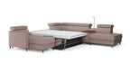 Zuwa Corner Sofa Bed with Recliner & Mini Bar